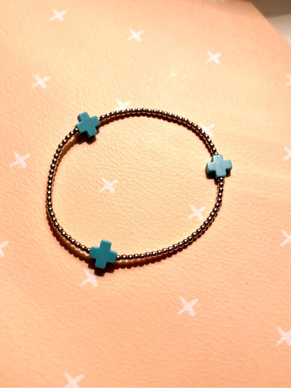 🩵enewton🩵 Turquoise Signature Cross Silver Bracelet
